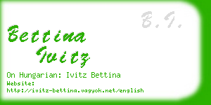 bettina ivitz business card